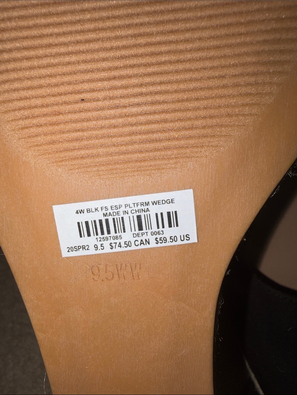 torrid Black and Natural Espadrille Wedge Ankle-Tie Shoes - Picture 5 of 6
